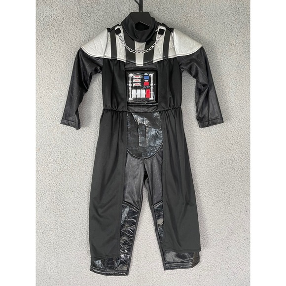 Disney Parks Darth Vader Costume Jumpsuit Black Silver‎ Size 4 Star Wars - Picture 5 of 10